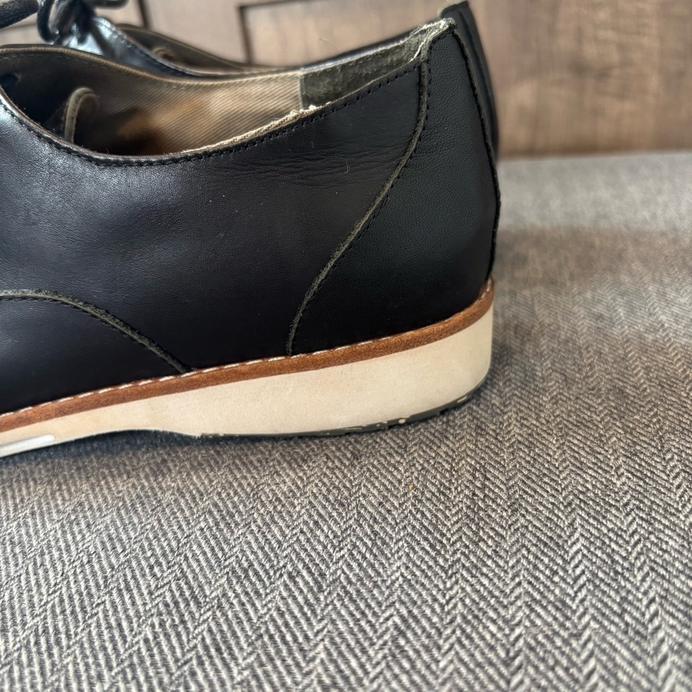 Rollie Women’s 6 Madison Oxford Derby Shoes Lace Up Black White - Picture 4 of 14